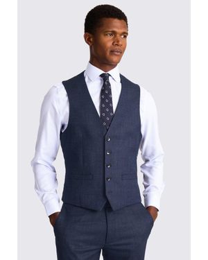 Moss Slim Fit Twisted Waistcoat - Blue