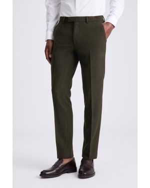 Moss Slim Fit Donegal Trousers - Black