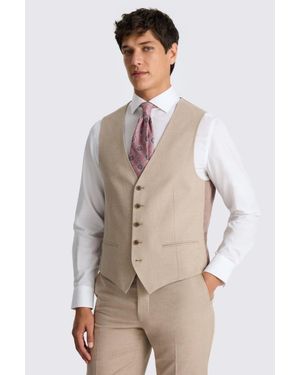 Barberis Tailored Fit Neutral Waistcoat - Natural