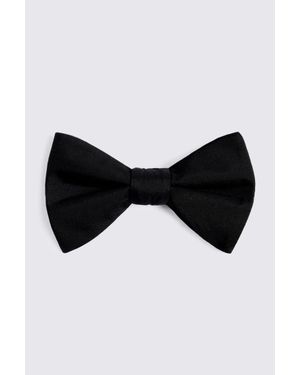 Moss Silk Pre-Tied Bow Tie - Black