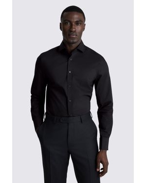 Moss Tailored Fit Stretch Shirt - Black