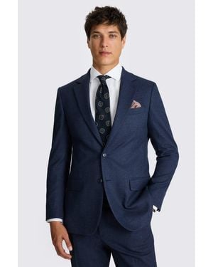 Moss Tailored Fit Flannel Suit Jacket - Blue