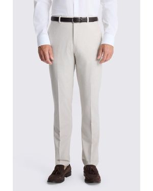 Moss Tailored Light Neutral Trousers - White
