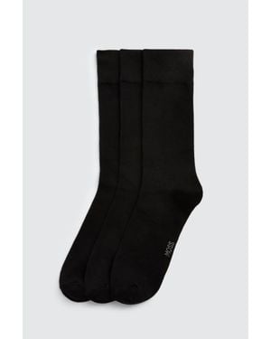 Moss 3-Pack Bamboo Socks - Black