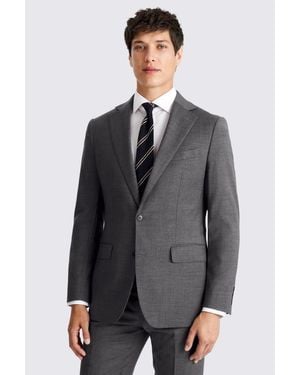 Moss Tailored Fit Twill Suit Jacket - Blue