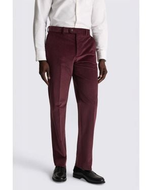 Moss Tailored Fit Mulberry Corduroy Trousers