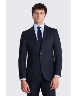Moss Tailored Fit Ink Stretch Suit Jacket - Blue
