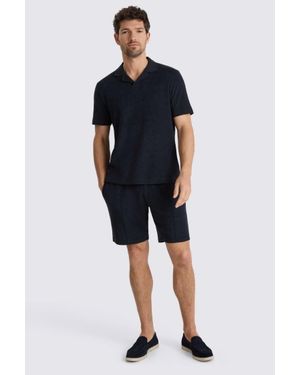 Moss Terry Towelling Cotton Shorts - Blue