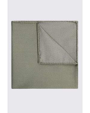 Silk semi plain Sage Silk Semi-Plain Pocket Square - Grey