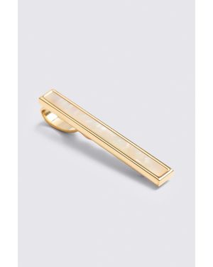 Moss Mother Of Pearl Tie Bar - Metallic
