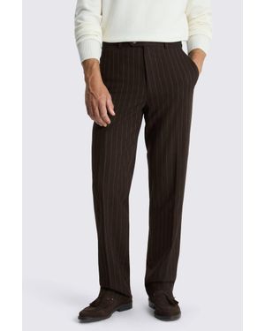 Moss Relaxed Fit Stripe Trousers - Black