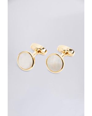 Moss Mother Of Pearl Cufflinks - Natural