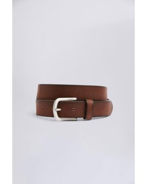 Moss Casual Leather Belt - Brown