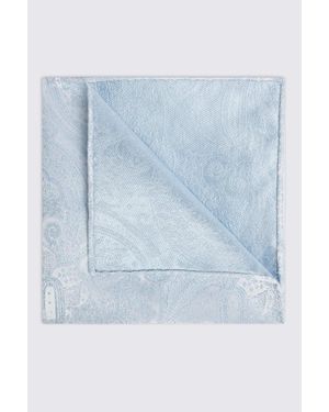 Wedding paisley Sky Pocket Square - Blue