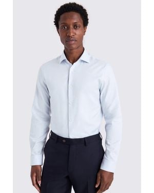 Moss Slim Fit Light Twill Stretch Shirt - White