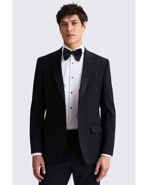 Moss Tailored Fit Peak Lapel Performance Tuxedo Suit Jacket - Blue