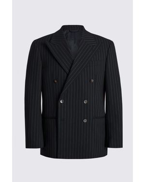 Moss Relaxed Fti Stripe Suit Suit Jacket - Black
