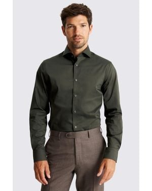 Moss Tailored Fit Stretch Shirt - Green