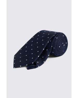 Moss Polka Dot Tie - Blue