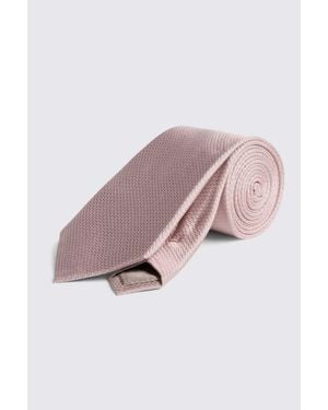 Moss Dusty Silk Semi Plain Tie - Pink