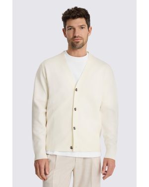 Moss Off- Four Button Cardigan - Natural