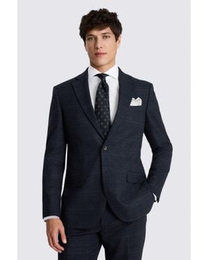 Moss Regular Fit Check Suit Jacket - Blue