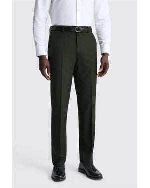 Moss Slim Fit Flannel Trousers - Black