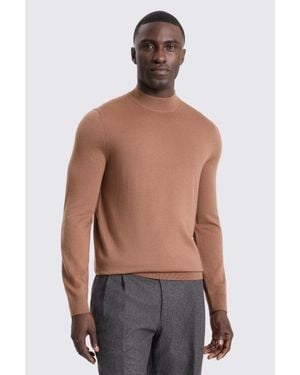 Moss Dusty Merino Mock-Neck Jumper - Grey