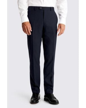Moss Slim Fit Puppytooth Trousers - Blue