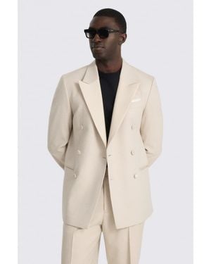 Moss Relaxed Fit Light Camel Tuxedo Suit Suit Jacket - Natural