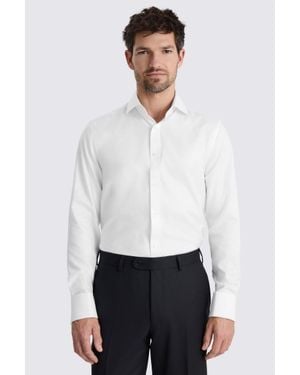 Moss Tailored Fit Cotton Twill Shirt - White