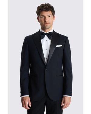 Moss Tailored Fit Notch Lapel Tuxedo Suit Suit Jacket - Blue