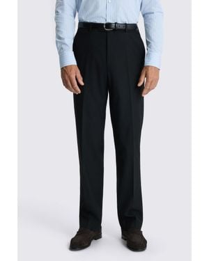Moss Relaxed Fit Flannel Trousers - Black