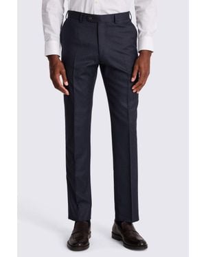 Barberis Italian Tailored Fit Plain Trousers - Blue