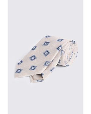 Moss Off- Silk Medallion Tie - Natural