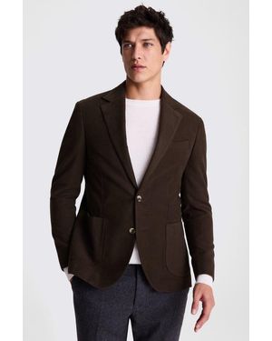 Moss Tailored Fit Moleskin Jacket - Black
