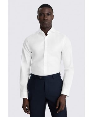 Moss Slim Fit Cotton Twill Shirt - White