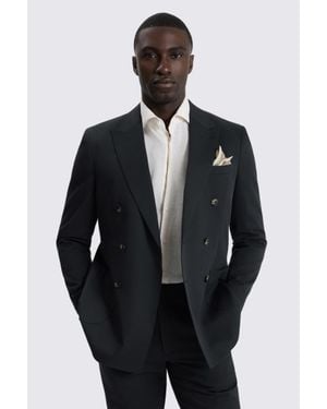 Moss Slim Fit Cotton Suit Suit Jacket - Blue