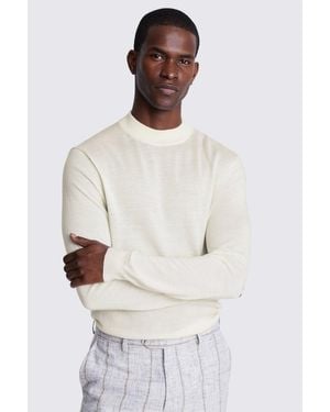 Moss Merino Mock-Neck Jumper - White