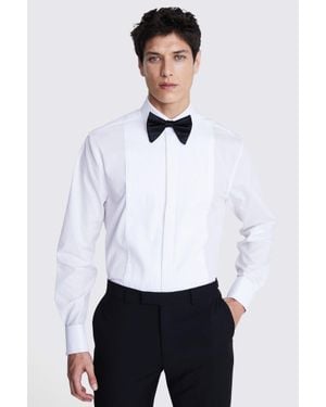 Moss Regular Fit Pleated Dress Shirt - White