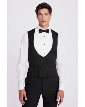 Moss Slim Fit Dress Waistcoat - Black