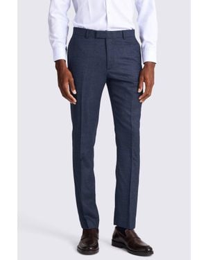 Moss Slim Fit Twisted Trousers - Blue
