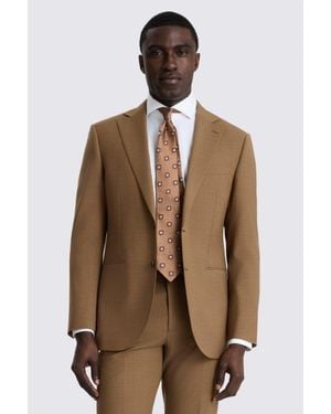 Moss Tailored Fit Chestnut Performance Suit Jacket - Brown