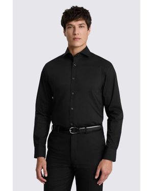 Moss Tailored Fit Stretch Shirt - Blue