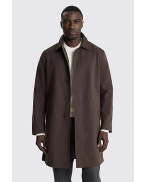 Moss Italian Raincoat With Insert - Brown