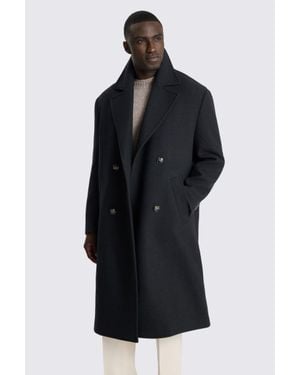 Moss Dark Long Coat - Blue