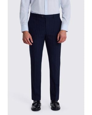 Moss Slim Fit Stripe Trouser - Blue