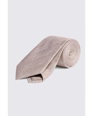 Moss Neutral Textured Tie - Pink