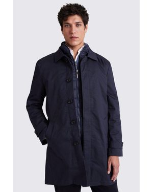 Moss Raincoat With Removable Gilet - Blue