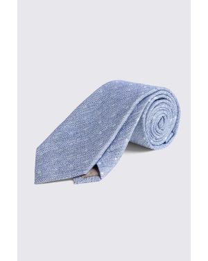 Moss Mid Polka Dot Tie - Blue